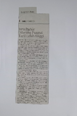 Juru Parkir Dilarang Pungut Tarif Lebih Tinggi