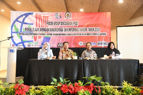 Optimalisasi Penyusunan Raperda JDIH, Sekwan DPRD Provinsi Lampung Gelar FGD