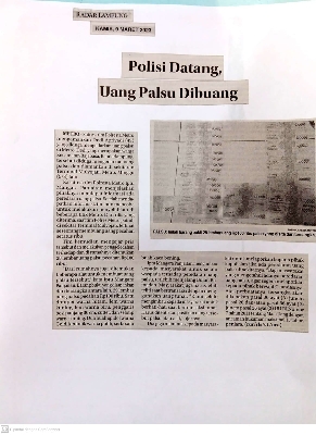 POLISI DATANG UANG PALSU DIBUANG