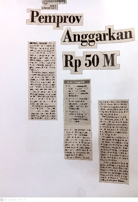 PEMPROV ANGGARKAN Rp. 50 M