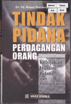 Cover TINDAK PIDANA PERDAGANGAN ORANG